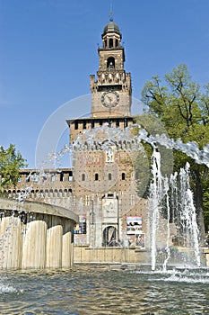 Castello Sforzesco at Milan, Italy