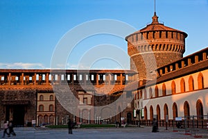 Castello Sforzesco in Milan, Italy