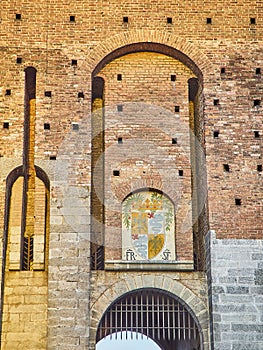 Castello Sforzesco, Sforza Castle. Milan, Lombardy, Italy