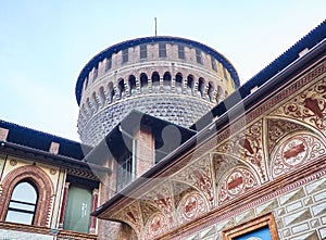 Castello Sforzesco, Sforza Castle. Milan, Lombardy, Italy