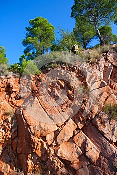 Castellon Desierto de las Palmas desert red mountains photo