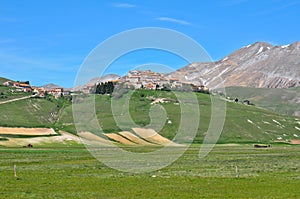 Castelluccio of Norcia in Italy without flowers
