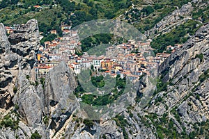 Castelmezzano in Basilicata, beautiful village, Italy photo