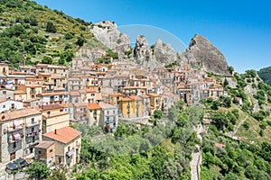 Castelmezzano, province of Potenza, in the Southern Italian region of Basilicata