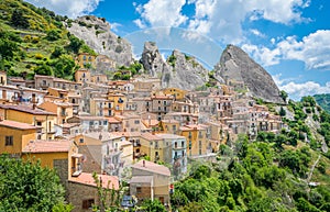 Castelmezzano, province of Potenza, in the Southern Italian region of Basilicata