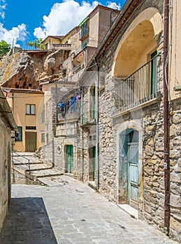 Castelmezzano, province of Potenza, in the Southern Italian region of Basilicata photo