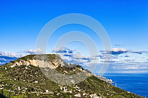Castelmola landscape with mountain and sky photo