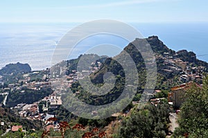 Castelmola - Scorcio di Taormina dal sentiero Cuculunazzo photo