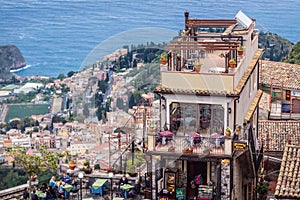 Castelmola town on Sicily island, Italy