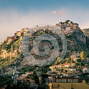 Castelmola: typical sicilian village, Sicily, Italy photo