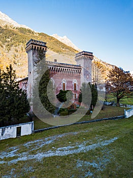 Castelmur Castle, Stampa in Bregaglia valley of the Canton Grisons, Switzerland