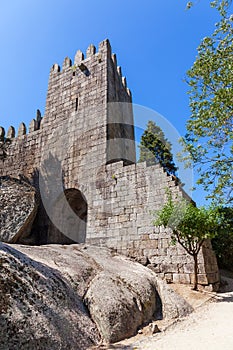 Castelo de Guimaraes Castle. Most famous castle in Portugal