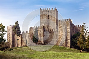 Castelo de Guimaraes Castle. Most famous castle in Portugal. Birth place of the first Portuguese King