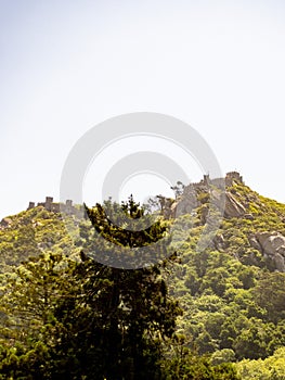 Castelo dos Mouros (Mourish Castle) from below. Sintra, Portugal