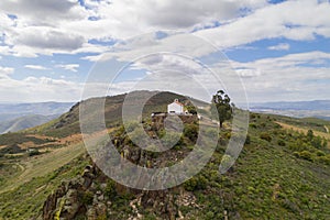 Castelo Melhor drone view from miradouro de Sao Gabriel viewpoint, in Portugal photo