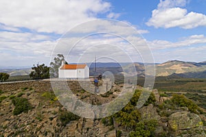 Castelo Melhor drone view from miradouro de Sao Gabriel viewpoint, in Portugal photo