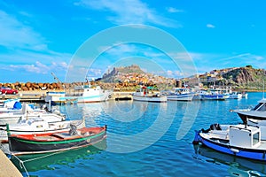 Castelsardo harbor on a clear day