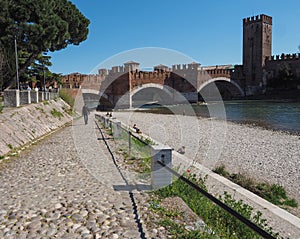 Castelvecchio Bridge aka Scaliger Bridge in Verona