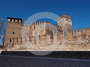 Castelvecchio Bridge aka Scaliger Bridge in Verona