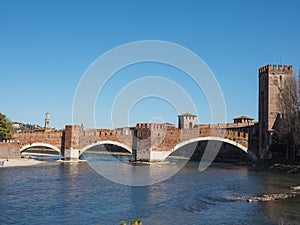 Castelvecchio Bridge aka Scaliger Bridge in Verona