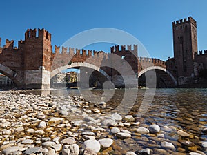 Castelvecchio Bridge aka Scaliger Bridge in Verona