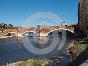 Castelvecchio Bridge aka Scaliger Bridge in Verona