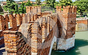 Castelvecchio Bridge, aka Scaliger Bridge in Verona, Italy