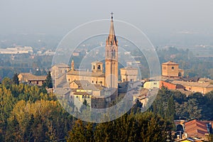 Castelvetro small country of the emilia modena italy i flour pancakes typical meal