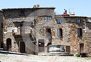 Castiglione d'Orcia square - Tuscany, Italy