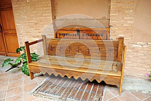 Castilian wood bench