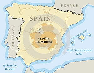 Castilla La Mancha map photo