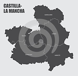 Castilla-La Mancha region map photo