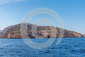 Castillo de Fajardo on a hill in Cartagena, Spain