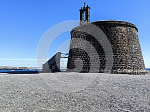 Castillo de las Coloradas on Lanzarote island in Spain photo