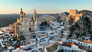 Castillo de Olvera Towering On White Village In Olvera, Province of Cadiz, Spain