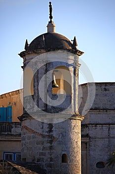 Castillo de Real Fuerza watchtower with La Giraldilla weathervane, close-up. Havana, Cuba photo
