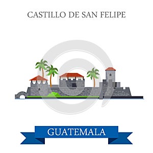 Castillo de San Felipe de Lara in Guatemala vector