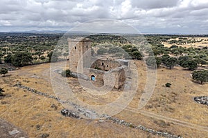 Castillo del Cachorro located north of the Salor river and southwest of the town of Torreorgaz, province of Caceres Extremadura, photo