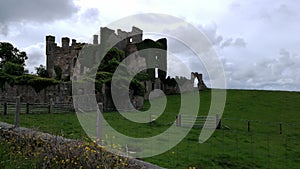 Irish castle storm rain photo