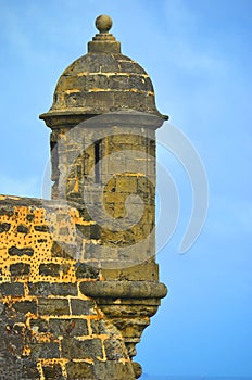 Castillo San Felipe del Morro wall turret, San Juan, Puerto Rico, WI