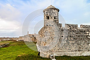 ÃÂ¥Castillo San Salvador de la Punta spanish fortress walls Havana, Cuba photo