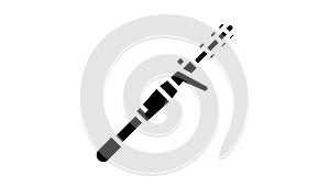 casting rods glyph icon animation