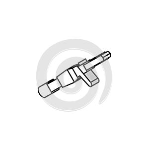 casting rods isometric icon vector illustration