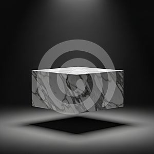 Casting a shadow beneath it enhancing the illusion of floating in a