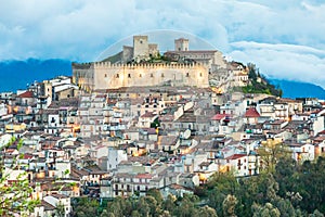 The castle above the medieval hill town of Montalbano Elicona photo
