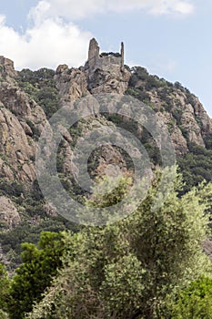 Castle of Acquafredda in South Sardinia