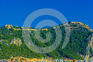 Castle in Alanya built at top of hill