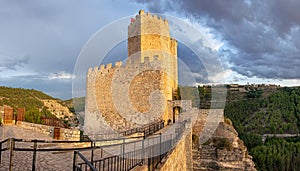 Castle of Alcala del Jucar, Castilia la Mancha, Spain photo
