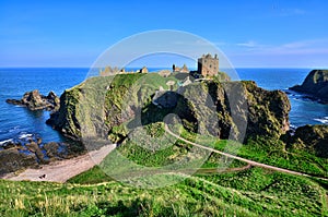 Castle along the coast of Scotland