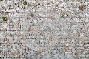 Castle ancient rock cube with hole wall pattern texture surface